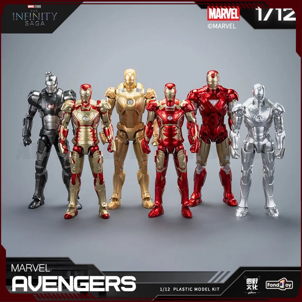 En Stock Fondjoy The Infinity Saga Avengers Iron Man Tony Stark Mk21 Mk42 Mk2 Mk6 Mk43 War Machine ‌   Figura de acción, modelo de juguete, regalo