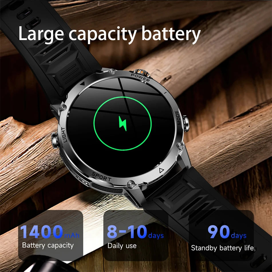 Reloj Inteligente Deportivo con Linterna LED IPX8