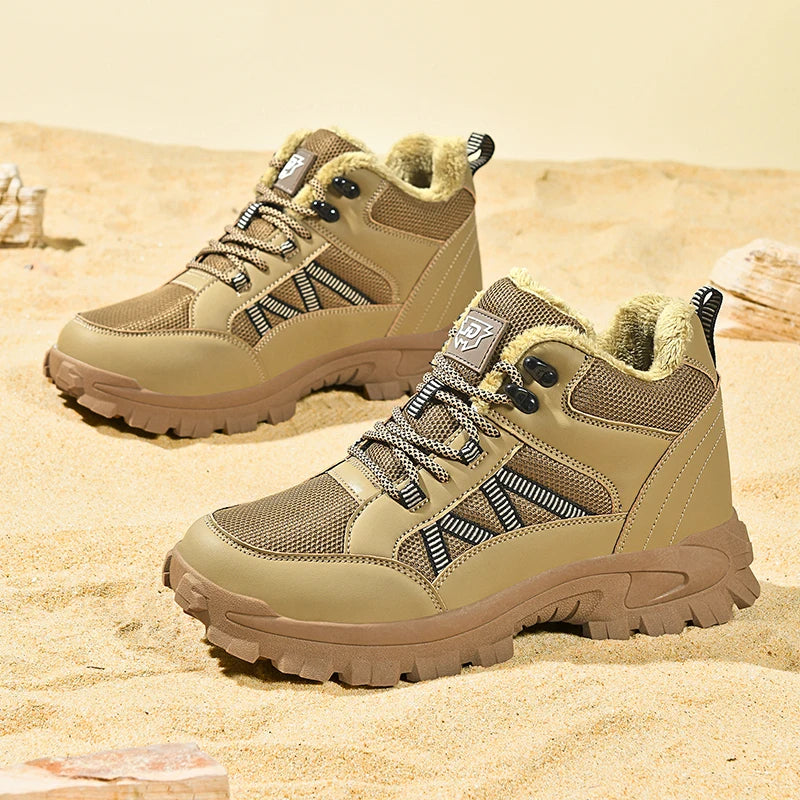Botas de senderismo forradas para hombre con suela antideslizante y resistente
