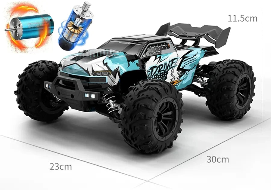 Coche Todoterreno RC 4WD sin Escobillas, Alta Velocidad 50-80 KM/H