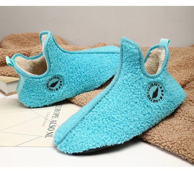 YRZL, zapatos de algodón de invierno para hombre, zapatillas ligeras sin cordones de alta calidad, mocasines de algodón de felpa para interiores, zapatos cálidos Unisex