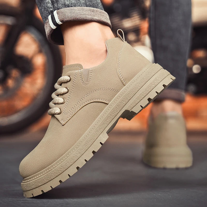 Alta calidad, zapatos informales de cuero para negocios, cómodos zapatos italianos de fondo grueso para hombre, zapatos Oxford antideslizantes para exteriores