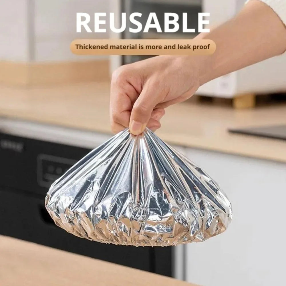 10-50 piezas de cubiertas reutilizables de aluminio para recipientes, aislamiento térmico y conservación del calor, aptas para alimentos, para horno, comida para llevar, picnic