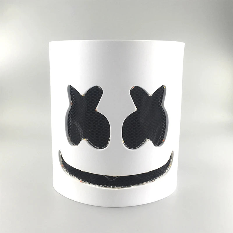 Máscara brillante de DJ Marshmello, barra de baile de Hip Hop, accesorios de espectáculo en club nocturno, máscara LED DIY de malvavisco Cos, máscara de DJ Disco para hombres, Disfraz