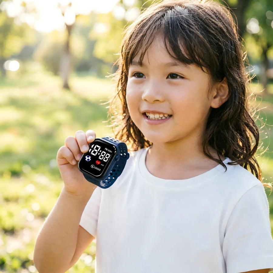 Reloj Digital Deportivo LED para Niños y Niñas