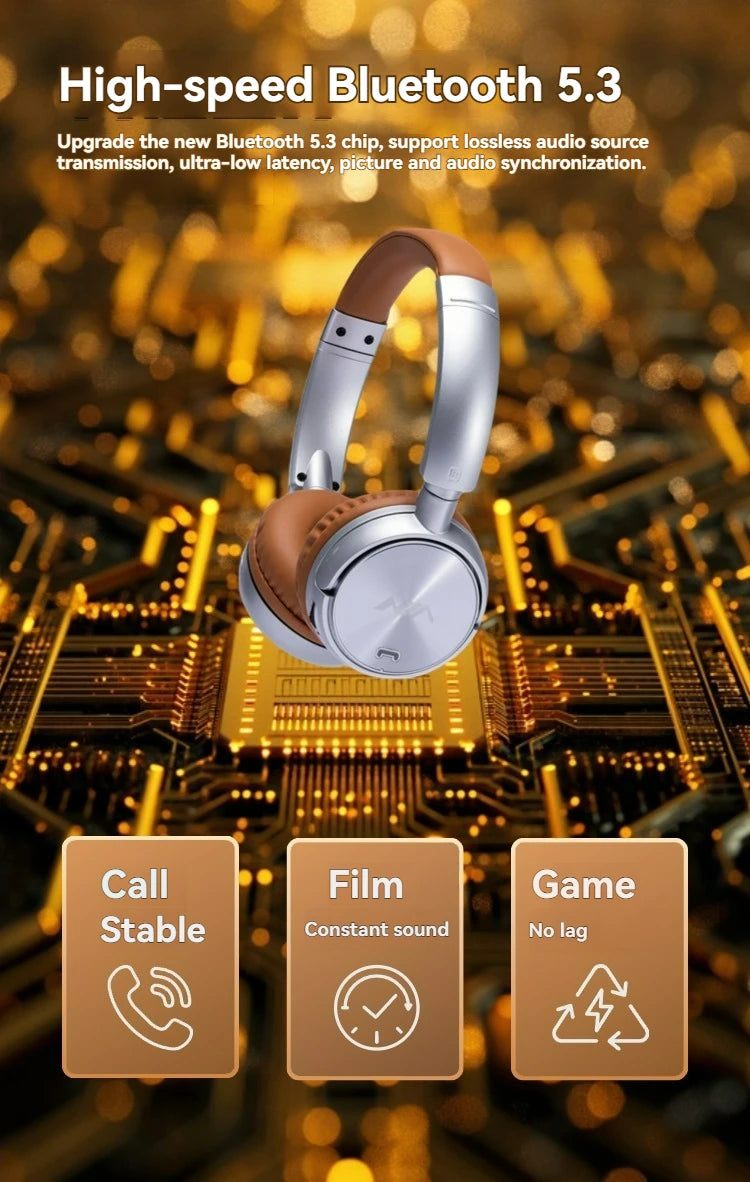 Auriculares Bluetooth 5.3 Retro Cancelación de Ruido