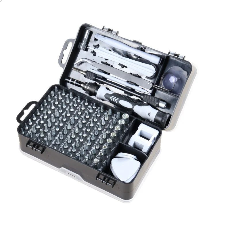 Juego de destornilladores multifuncionales 115 en 1 – Kit de herramientas magnéticas de alta dureza con destornilladores de formas especiales, completo