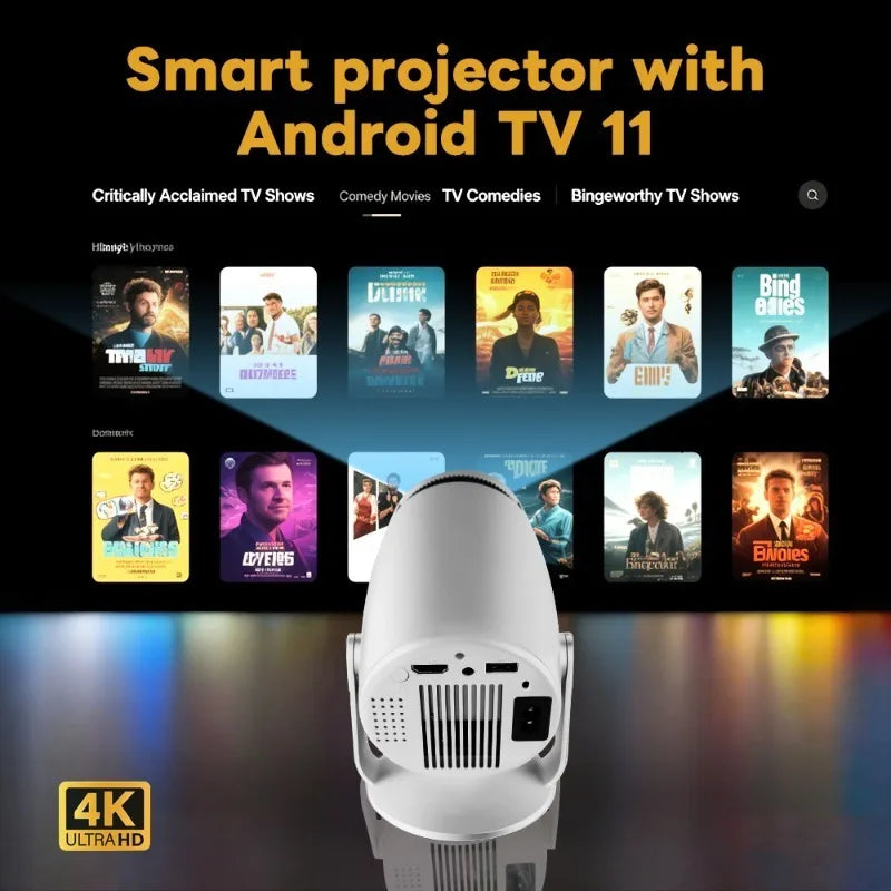Nuevo Proyector Portátil HY900 con Decodificación 4K, Wi-Fi 6 Dual, Chip Allwinner, 290ANSI, BT5.0, Perfecto para Cine en Casa y Uso en Exteriores