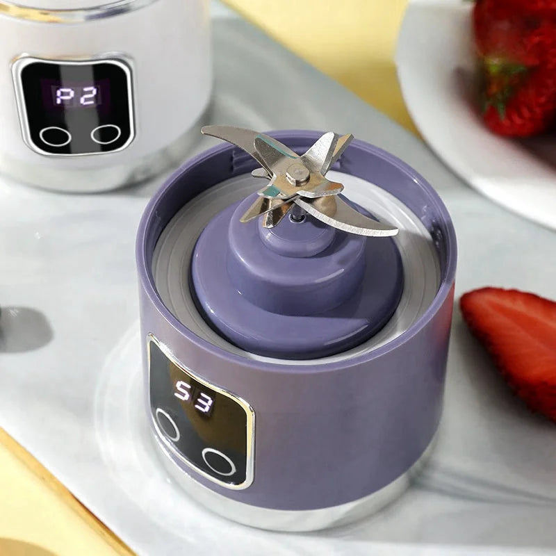MINI exprimidor eléctrico de hielo triturado para el hogar, potente Motor de 2024 ML, gran capacidad, con pantalla Digital, taza de jugo, novedad de 450