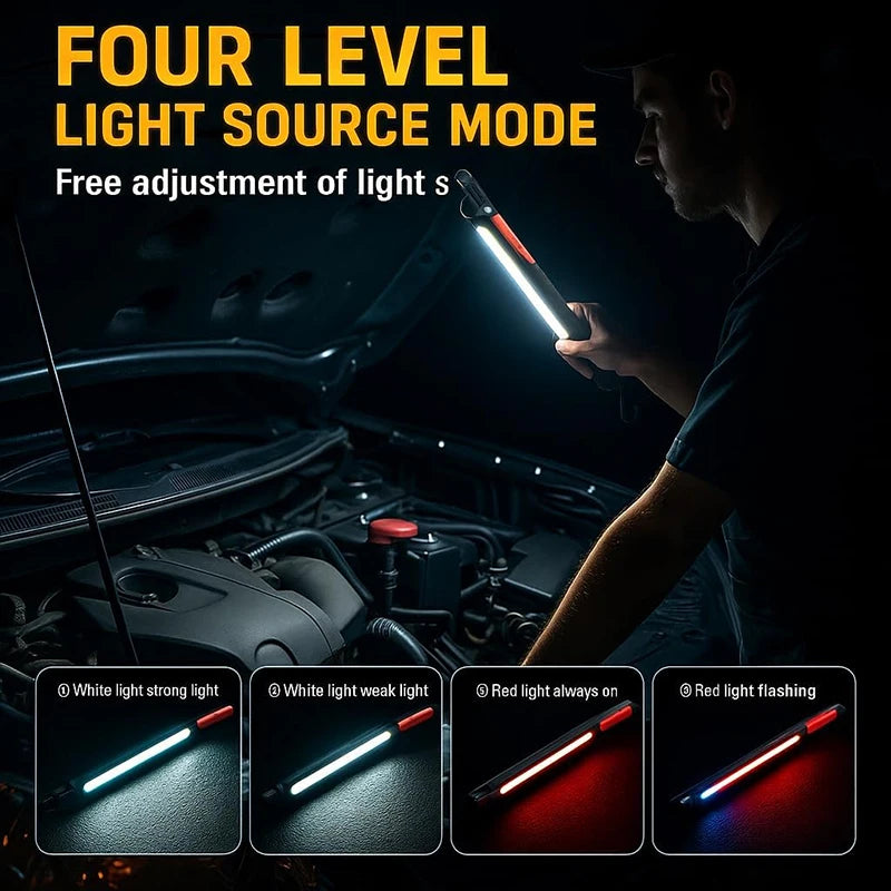 Luz de Trabajo LED Recargable Magnética para Garaje