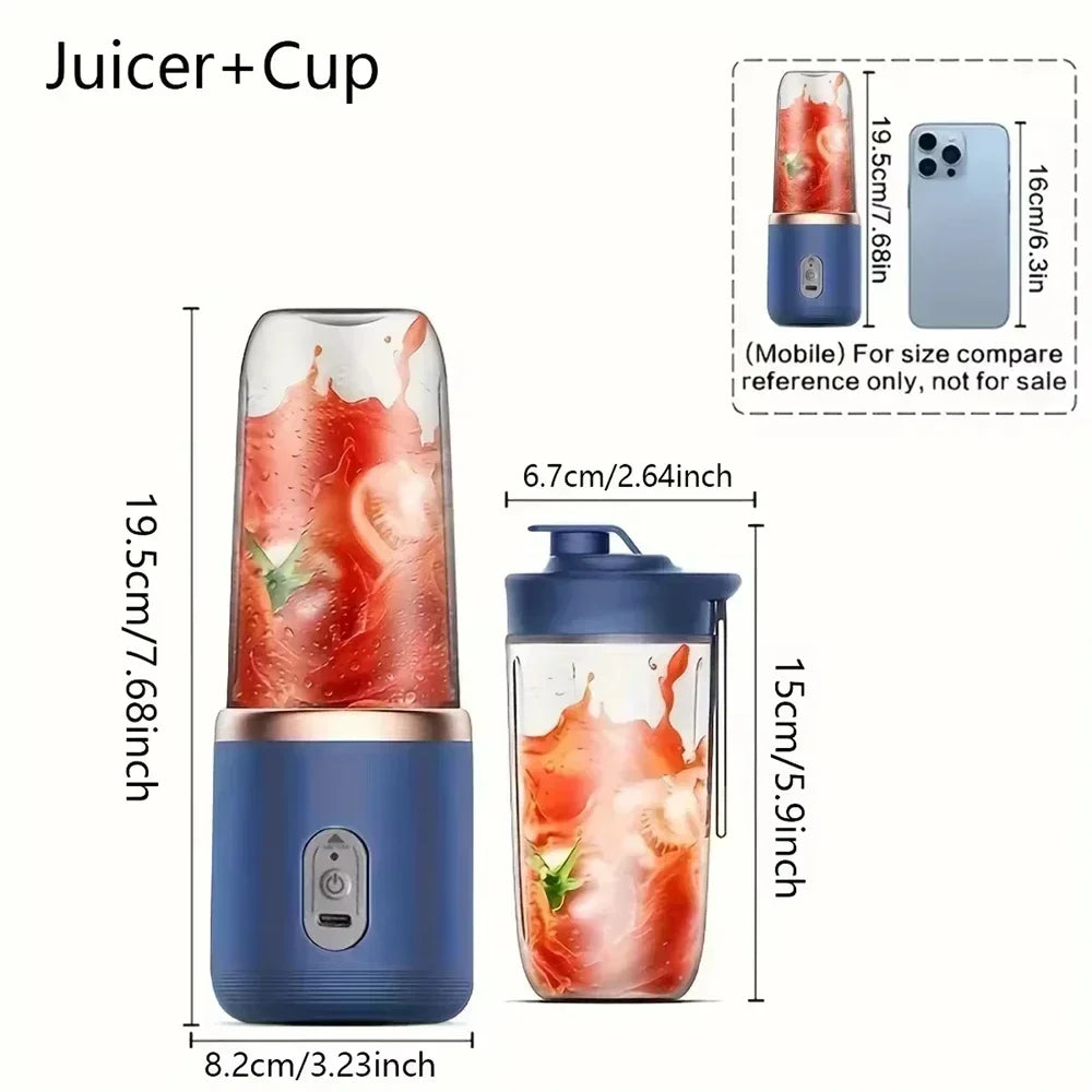 Licuadora Portátil Eléctrica 6 Cuchillas | 400ml - Jugos y Smoothies