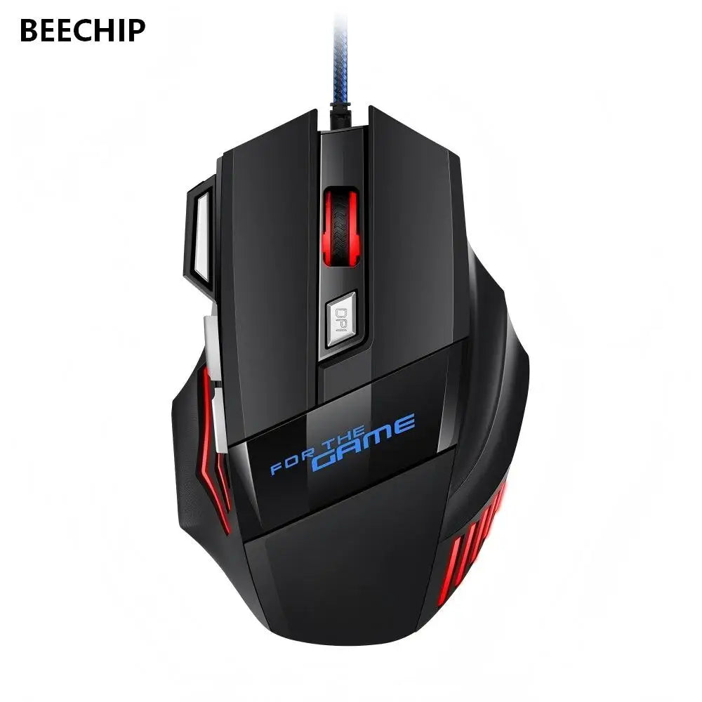 1 unidad, nuevo ratón USB para juegos Hyperspeed, ratón ergonómico retroiluminado RGB para juegos, ratón con cable 7D Esports para ordenador portátil y Gamer