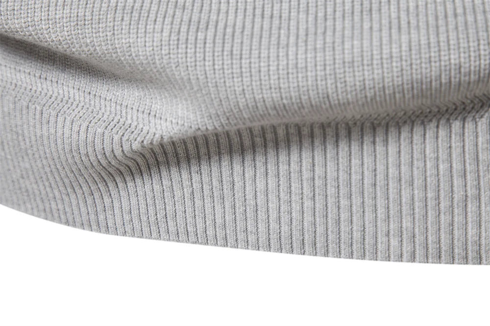 Cárdigans de algodón con cremallera para hombre, suéteres sociales informales a la moda, suéter de punto cálido de cuello alto para invierno, novedad de 2023