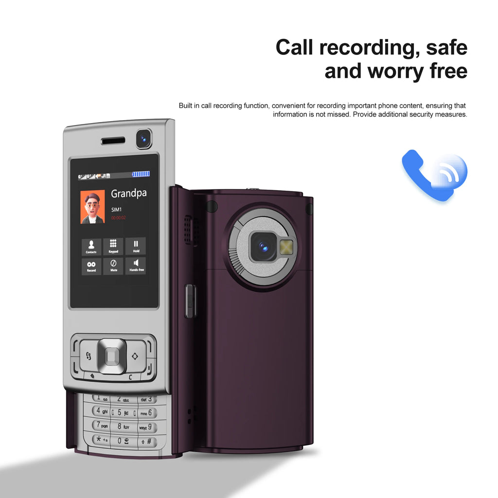 SERVO N95 PRO Slider teléfono móvil 2 SIM llamada grabación velocidad Dial Magic Voice Video Player linterna 2G GSM características teléfonos móviles