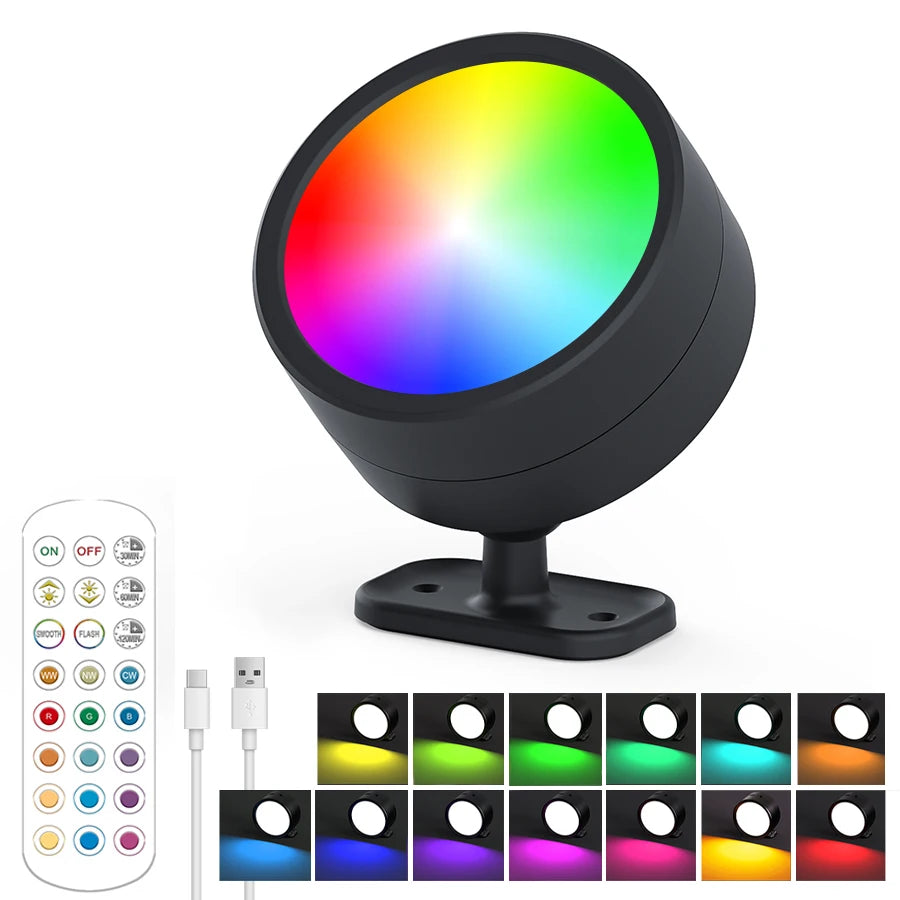 Foco LED Inalámbrico de Pared con Luz Nocturna