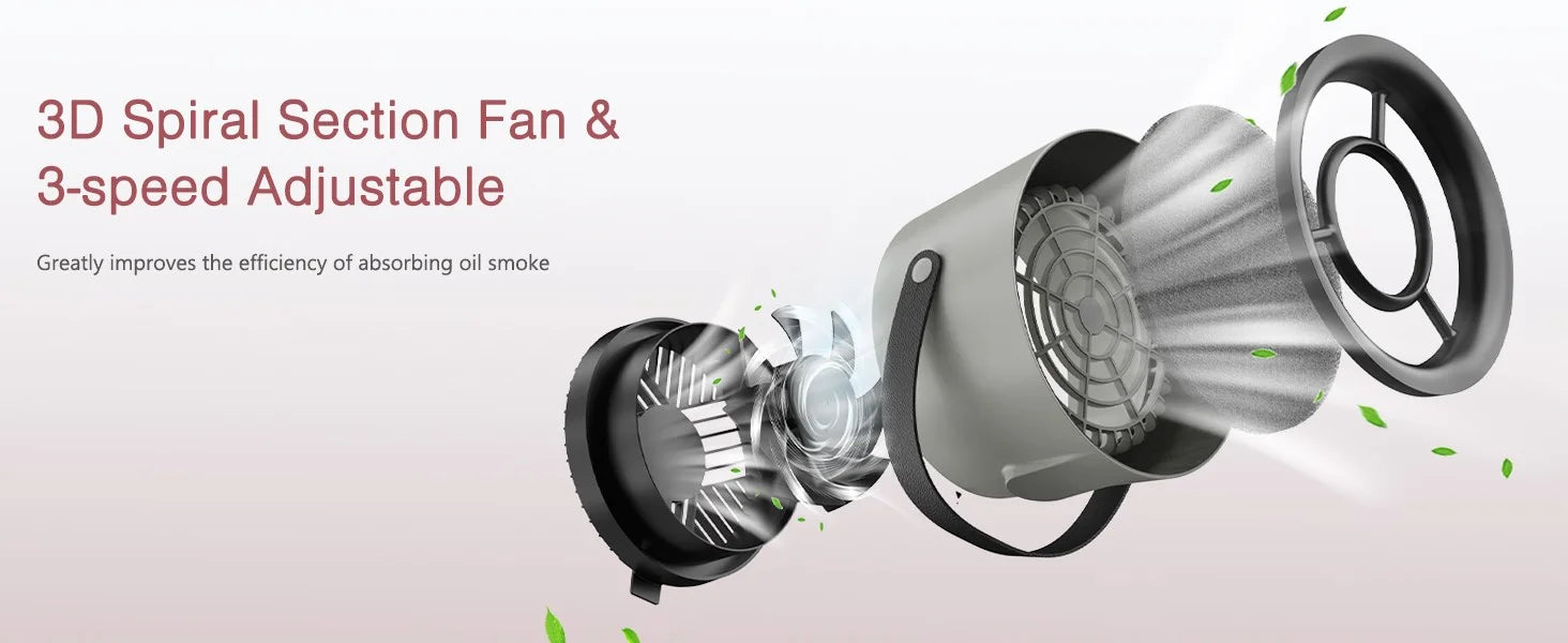 Ventilador de escape portátil, Extractor de campana pequeña para cocina, barbacoa, suministro USB, campana extractora de escritorio, Mini campana de cocina de succión, nuevo, 2024