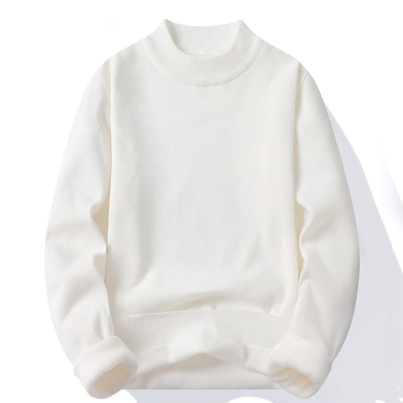 Jersey para hombre, suéter suave, camisas de terciopelo de invierno, ropa de marca, blusa fría cálida de lana tejida, camisas inferiores ajustadas