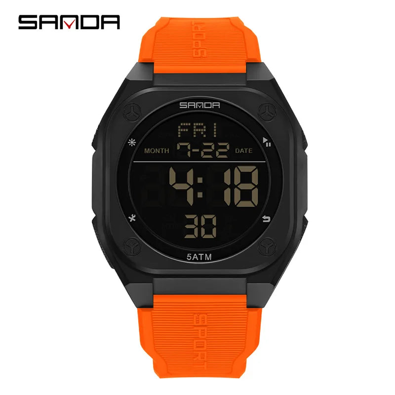 Reloj Digital SANDA 6272 para Estudiantes, Luminoso y Resistente al Agua