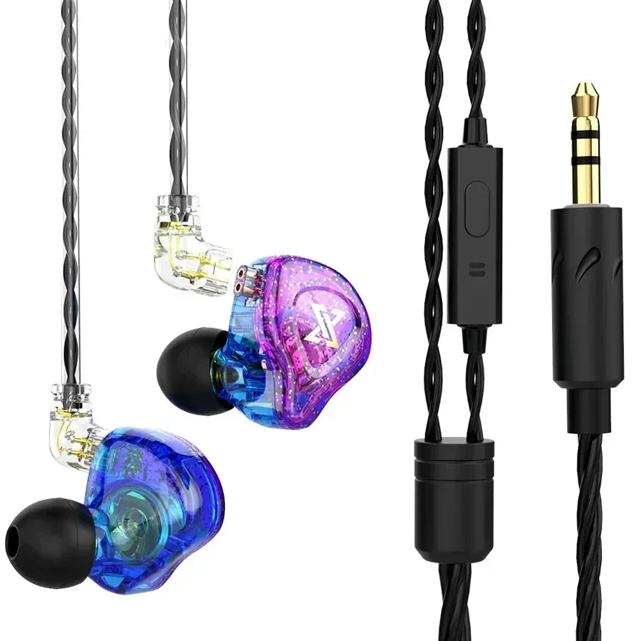 Auriculares intrauditivos originales QKZ AK6, auriculares con 6 unidades de controlador dinámico y micrófono, auriculares estéreo deportivos HIFI con subwoofer, auriculares de monitorización