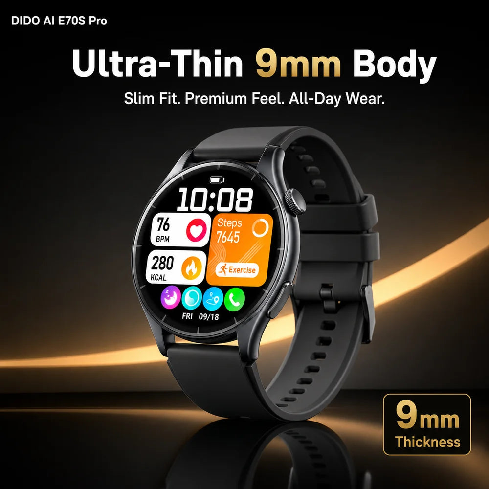 Dido AI E70S Reloj Inteligente ECG Ultrafino