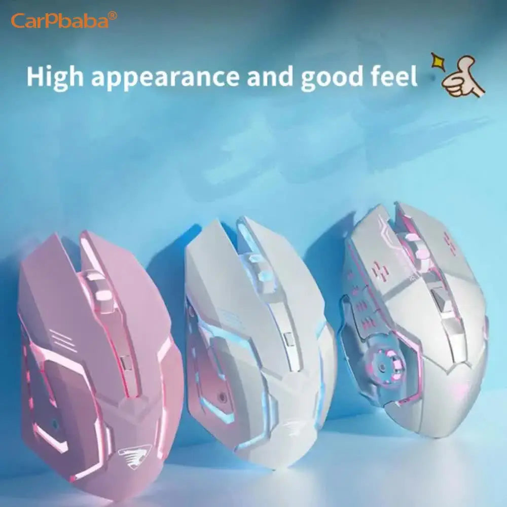 Carpbaba-ratón de juego con cable G3, silencioso, mecánico, rosa, deportes electrónicos, chica, arte encantador, portátil, para oficina, hogar, MacBook, portátil, PC y Gamer