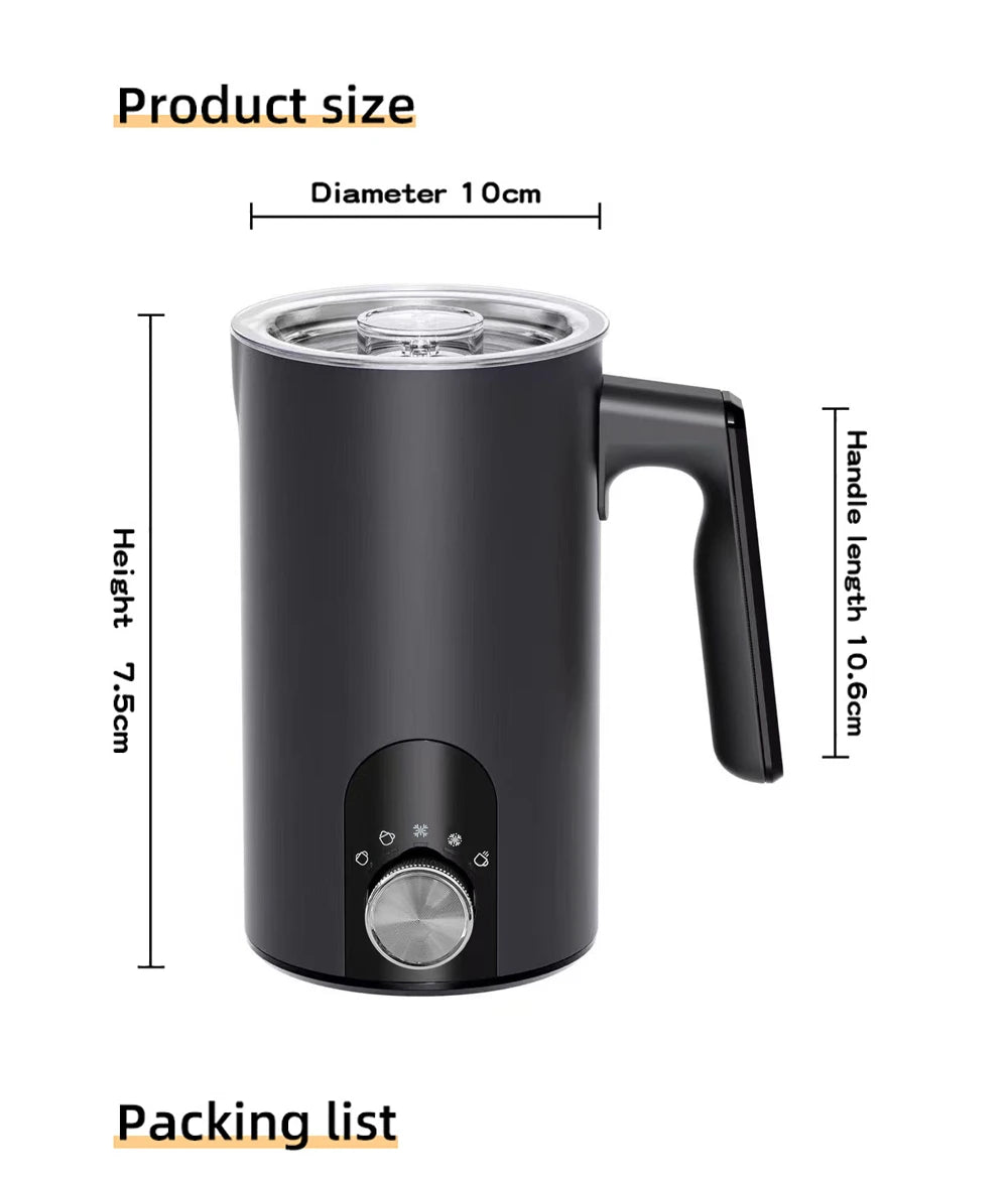 Espumador de leche eléctrico 5 en 1 raugee para café, capuchino y latte