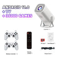 Mini Proyector Consola de Videojuegos 36000 Juegos con Android 11 Video 1080P Proyector para Interiores y Exteriores