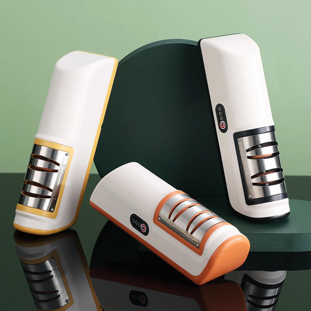Afilador de cuchillos eléctrico, utensilios de cocina totalmente automáticos, afilador de cuchillos potente profesional de 4 velocidades, cuchillo de cocina doméstico sh