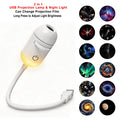 Luz Proyectora Ambiental USB para Auto, Luz Interior LED con Efecto de Cielo Estrellado, Decoración Romántica para Fiestas, Luz de Galaxia Saturno