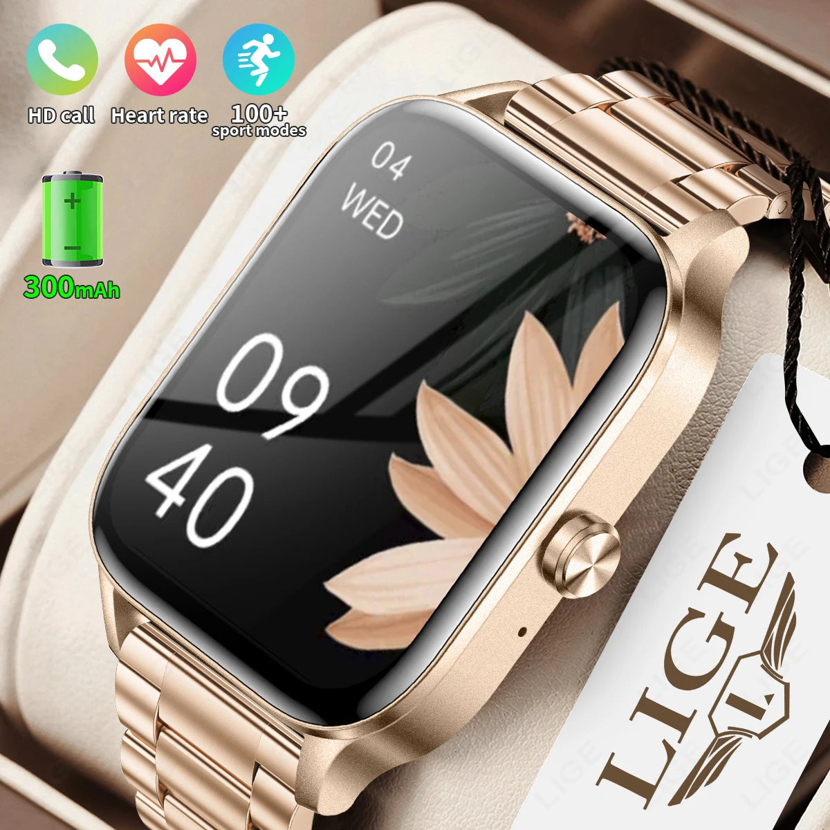 Reloj Inteligente LIGE con Llamadas y Monitor de Sueño