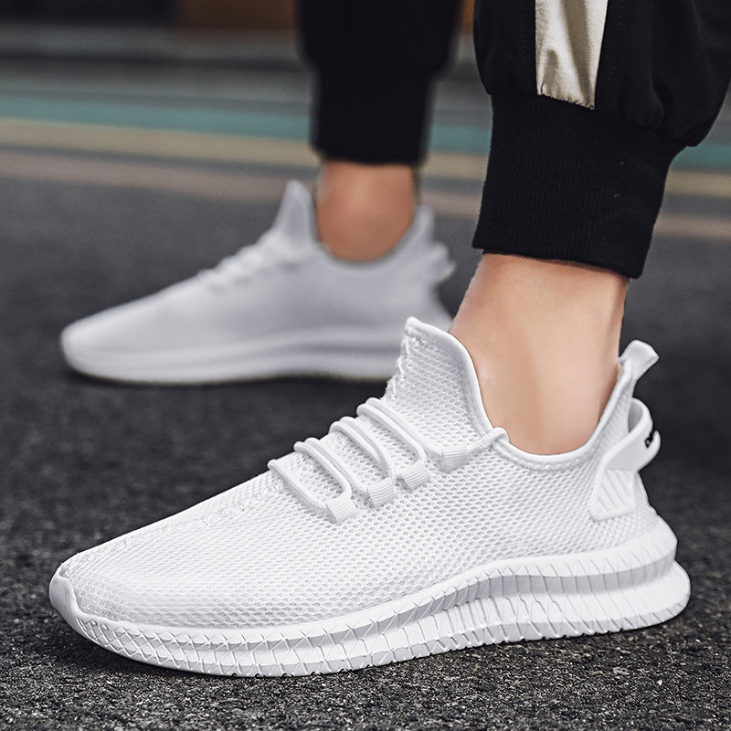 Zapatillas de correr transpirables y ligeras para hombre, Tenis antideslizantes para exteriores, zapatos deportivos suaves con cordones para caminar, 2023