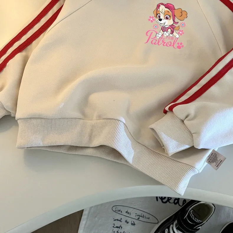 Conjuntos de ropa de primavera con estampado de Patrulla PAW para niños, sudaderas con capucha deportivas a la moda y pantalón largo, conjunto de dos piezas, chándal informal para niños, nuevo