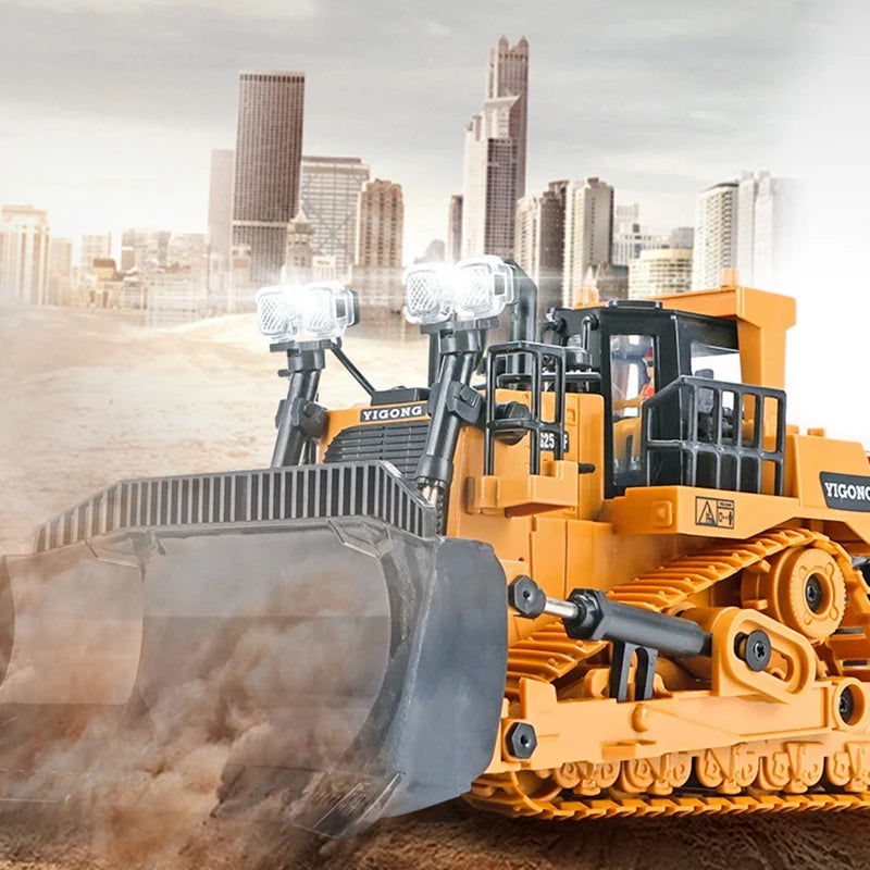 Bulldozer de Control Remoto RC 1/24 9 Canales 2.4G para Niños