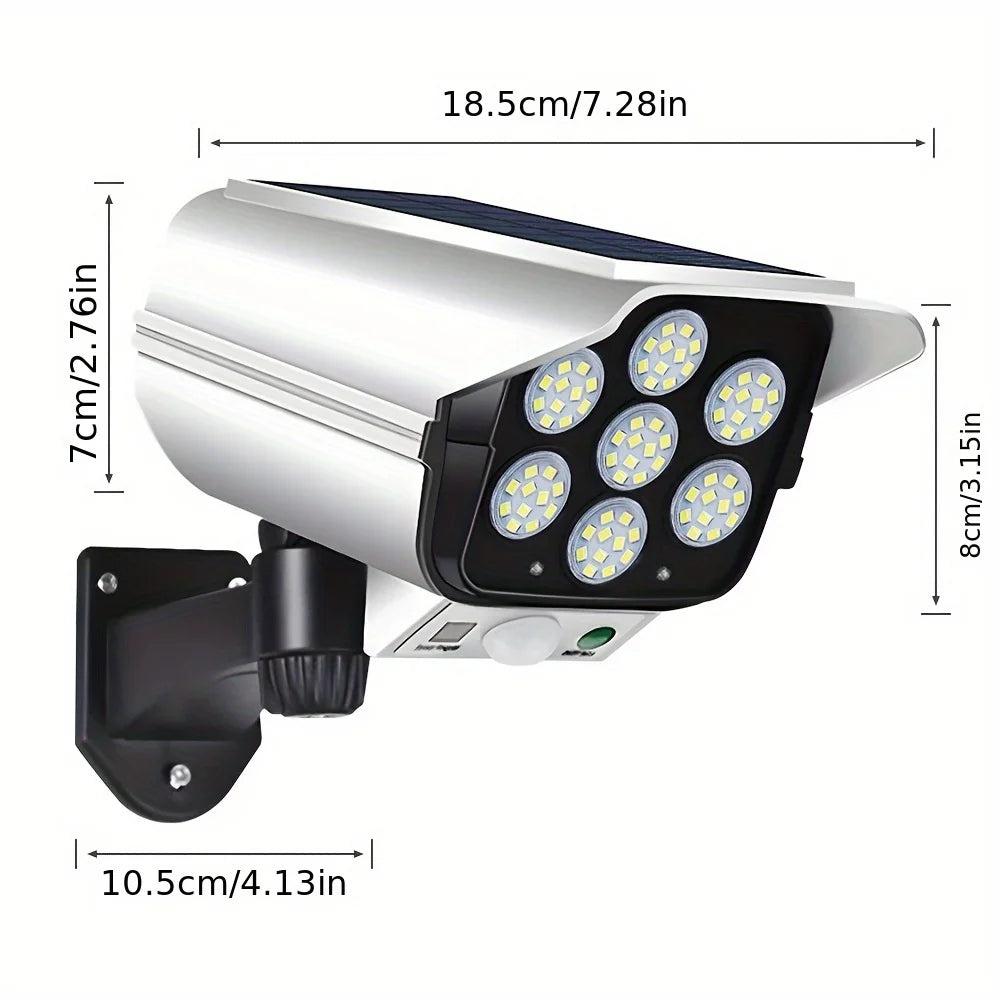 Luces Solares 77LED con Sensor de Movimiento y Control Remoto