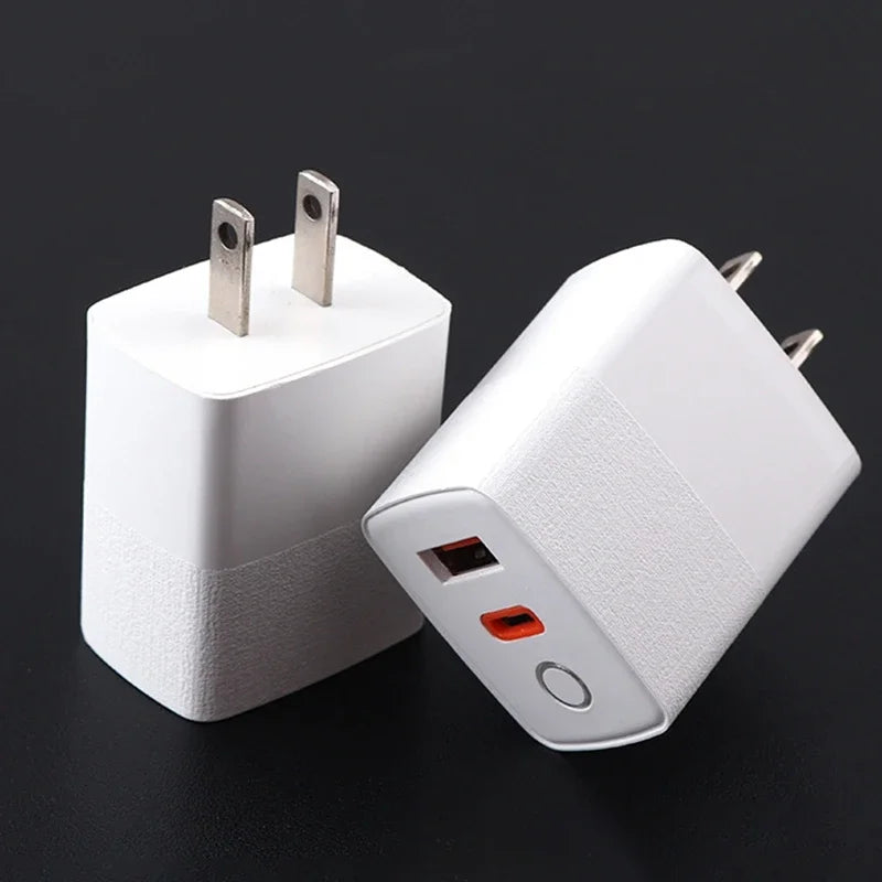 Cargador Rápido Doble Puerto PD+QC5.0 con Indicador LED