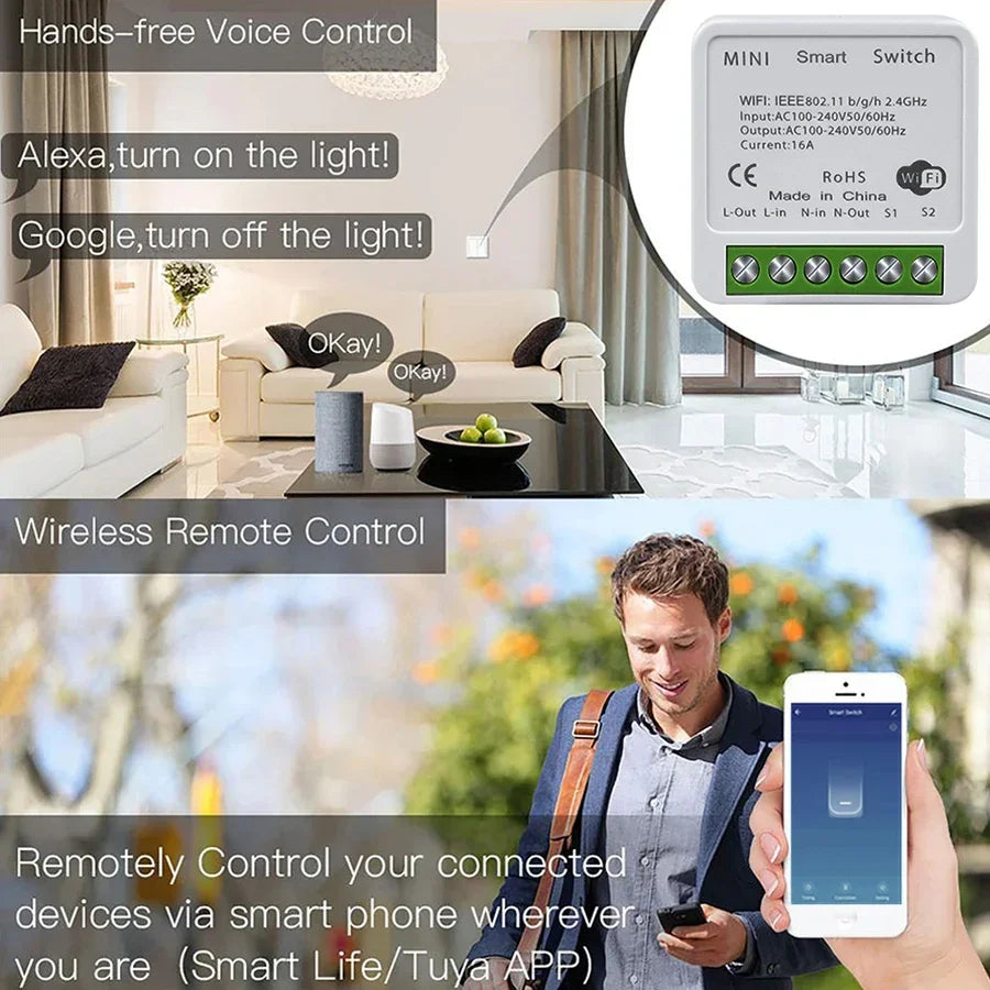 Interruptor Inteligente WiFi Tuya RF433 Smart Life