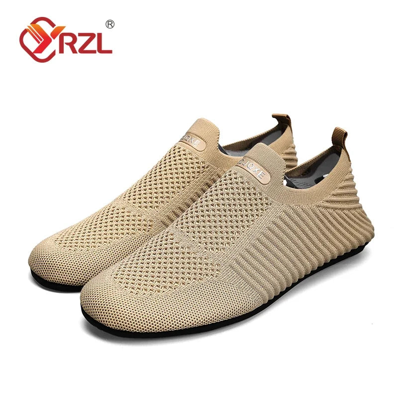 Mocasines de Conducción para Hombre YRZL - Planos Malla Sin Cordones