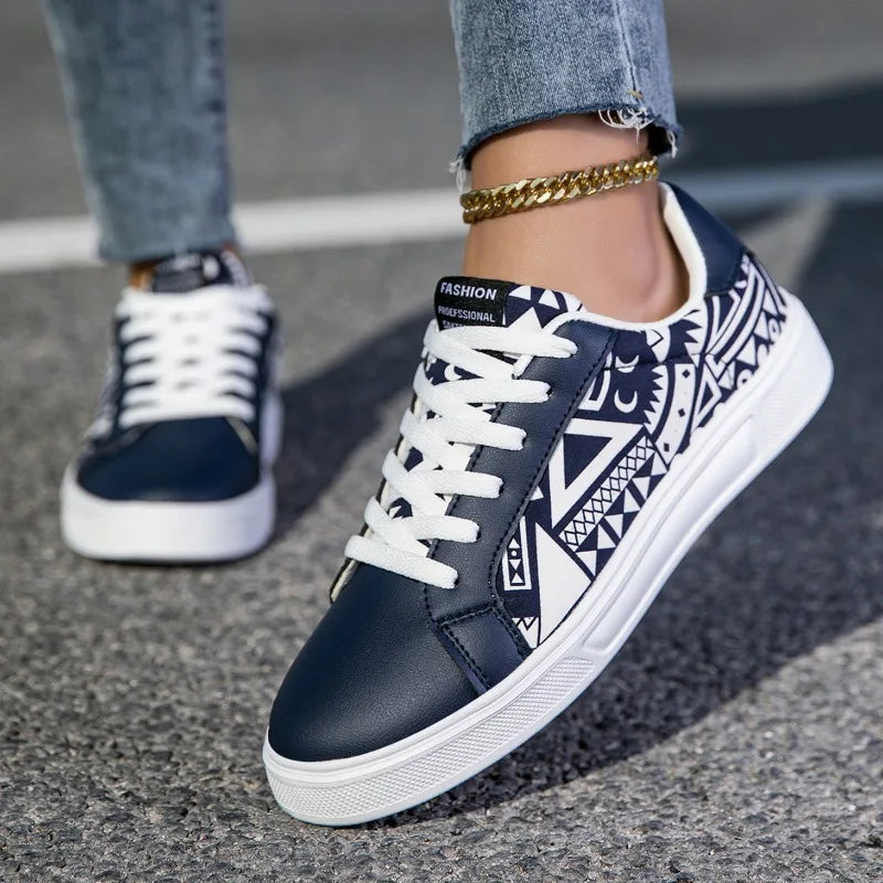 YRZL Zapatillas de deporte informales ligeras para mujeres y hombres, par de zapatos antideslizantes para caminar, zapatos impermeables, zapatos deportivos con estampado de grafiti a la moda para hombres