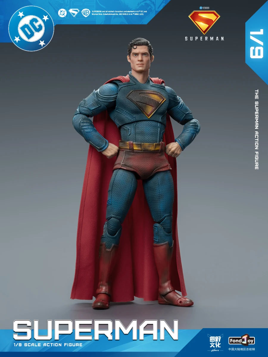 EN STOCK 2025 Fondjoy Battle figura de acción de Superman dañada David Corenswet 1/9 nueva figura de Superman junta de Pvc móvil