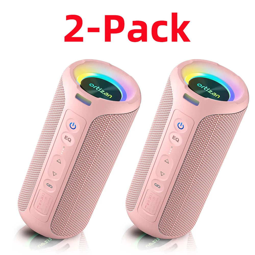 Altavoces Bluetooth Ortizan 40W altavoz inalámbrico portátil para exteriores con graves mejorados 30 horas IP7 altavoz de ducha impermeable Bluetooth 5,3