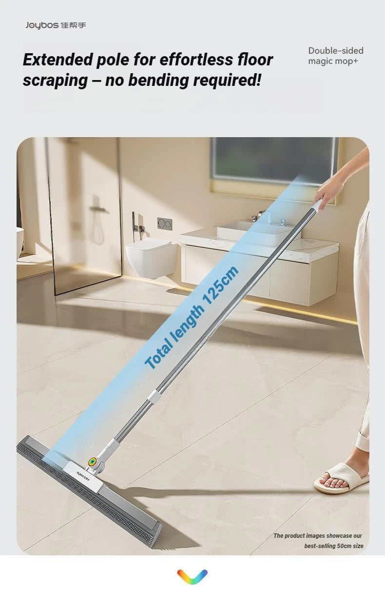 Escoba mágica de doble cara Joybos con raspador de silicona limpiavidrios, 30-50 cm