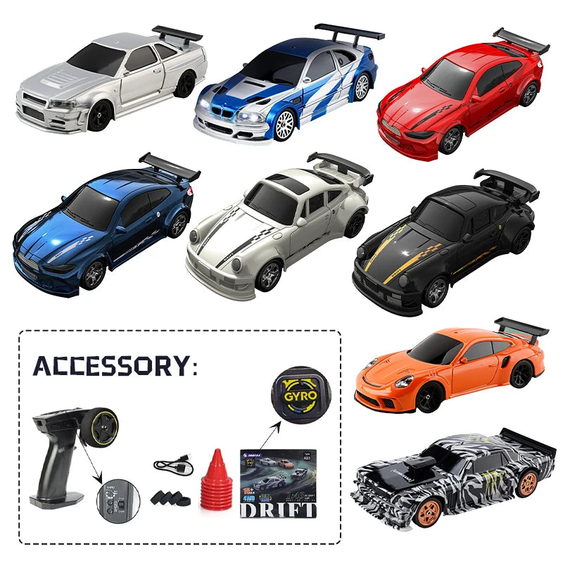 Auto de Drift RC 1:64 y 1:43 Control Remoto para Niños
