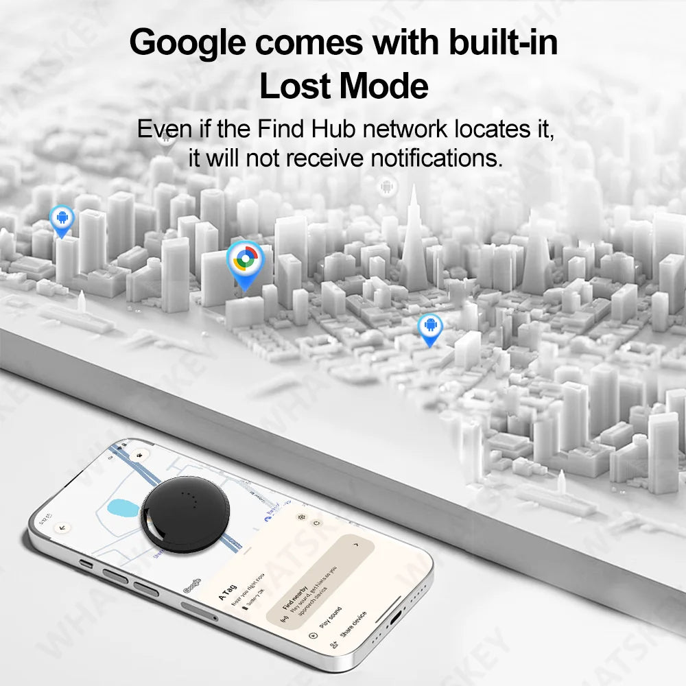 Etiqueta de seguimiento inteligente Android para Google's Find Hub, localizador antipérdida para coches Xiaomi, sonido de posicionamiento, etiquetas de bolsa de bicicleta de búsqueda rápida