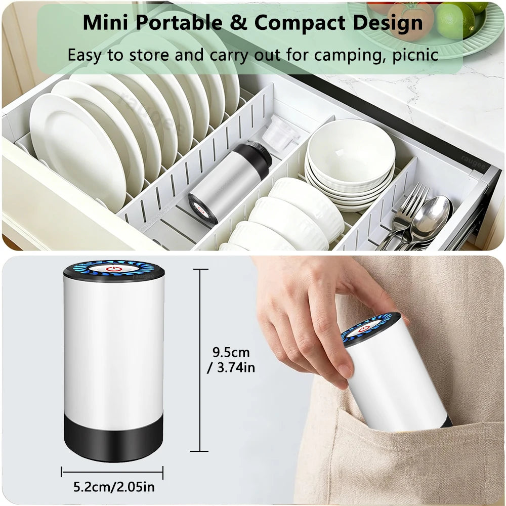 Bomba de vacío eléctrica para conservación de alimentos, portátil y recargable