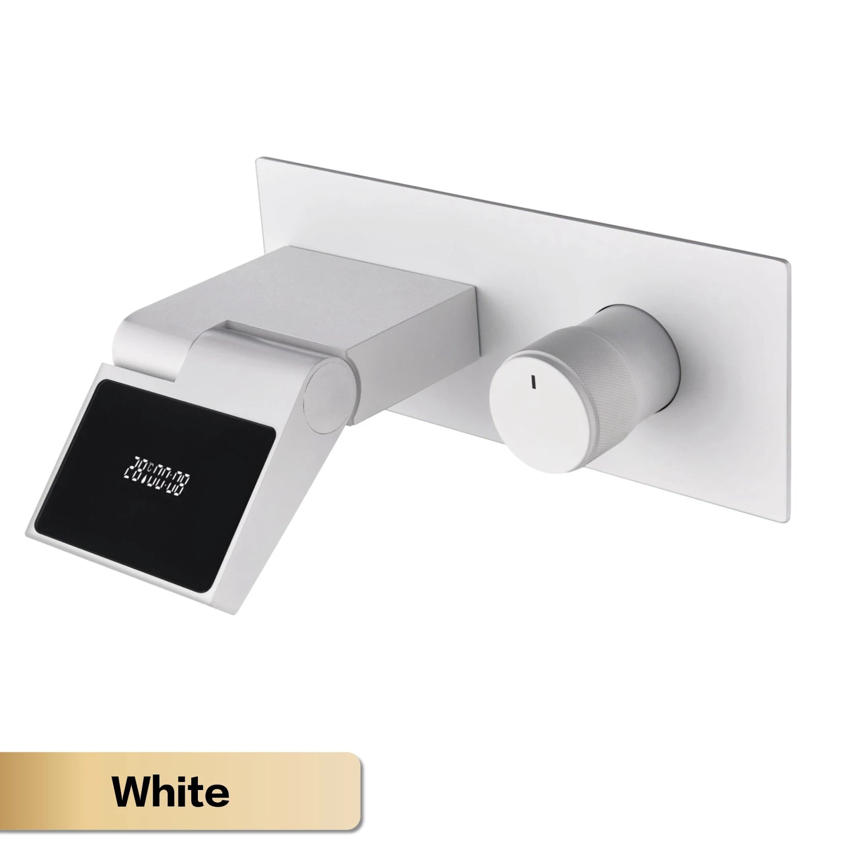Grifo de Baño Mural de Latón con Pantalla LED y Temperatura