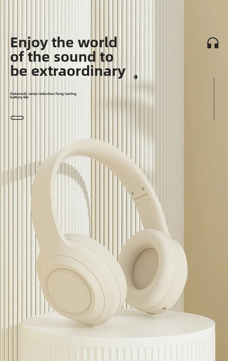 Auriculares Estéreo HIFI Inalámbricos Bluetooth, Auriculares Deportivos para Juegos con Micrófono HD, Compatibles con TF/AUX, Reducción de Ruido