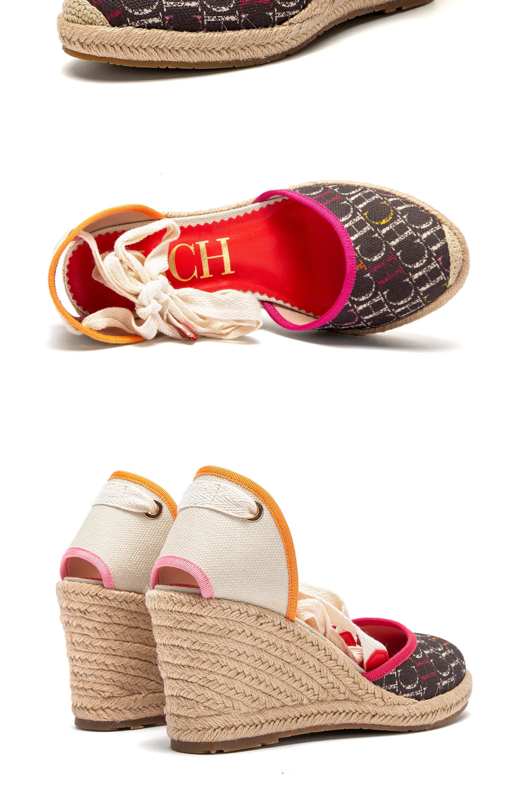 Sandalias Alpargata Mujer Cuña 8cm | Punta Cerrada Correa Tobillo