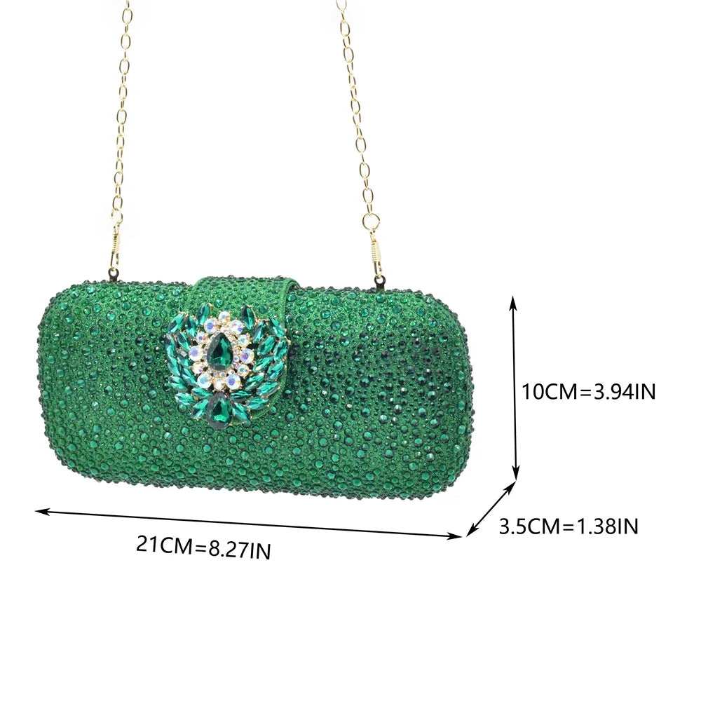 Conjunto Zapatos y Cartera de Fiesta con Strass para Mujer