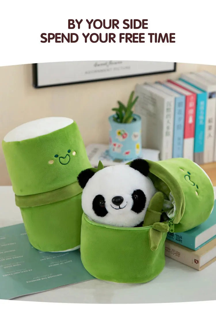 Peluche Panda de Bambú 25-38cm - Muñeco Suave para Niños