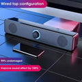 Barra de sonido para PC, Altavoz Bluetooth inalámbrico y con cable, barra de sonido alimentada por USB para TV, Pc, portátil, juegos, sistema de Audio envolvente para cine en casa